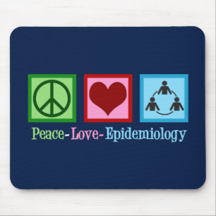 Mousepad Epidemiologia do amor da paz