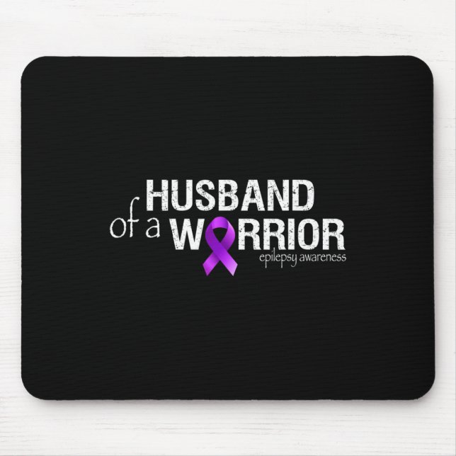 Mousepad Epilepsia Consciência Mês Marido de uma Purga Guer (Frente)
