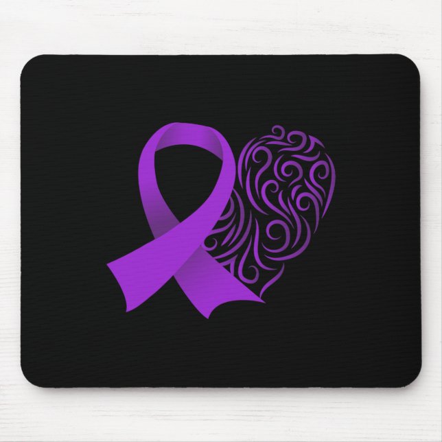 Mousepad Epilepsia Consciência Mês Roxo Advocacia da Fita E (Frente)