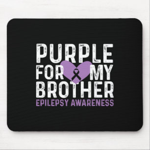 Mousepad Epilepsia Consciência Roxa Para Minha Fita Irmão