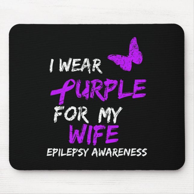 Mousepad Epilepsia Eu Visto Roxo Para Minha Fita Esposa (Frente)