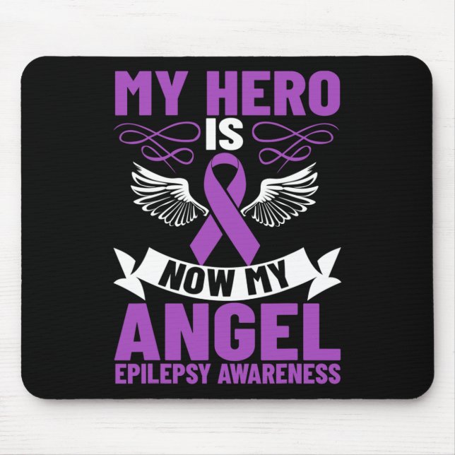 Mousepad Epilepsia Fita Meu Herói É Meu Anjo Epilepsia Um (Frente)