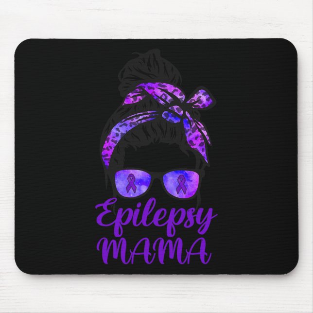 Mousepad Epilepsia Mamãe Mensageira Óculos De Cabelo Bandan (Frente)