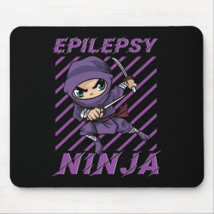 Mousepad Epilepsia Ninja Roxo Convulsões Sensibilização
