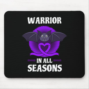 Mousepad Epilepsia Roxa Sensibilização Ribbon Warrior Bat H