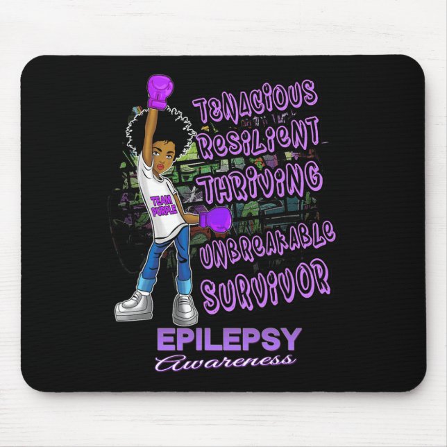 Mousepad Epilepsia Sensibilização Melanina Mulheres Negras  (Frente)