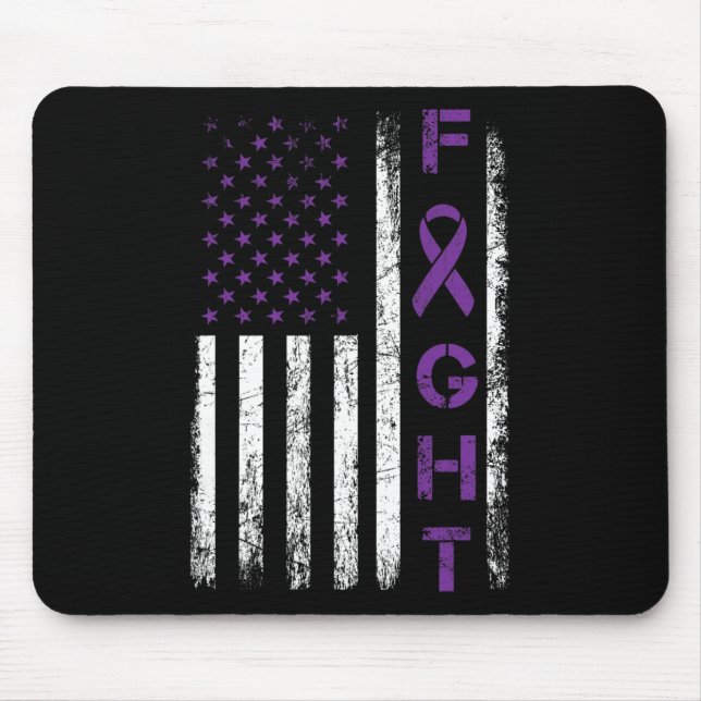 Mousepad Epilepsy Fighted USA Flag - Fight Epilepsy Awarene (Frente)