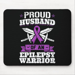 Mousepad Epilepsy Warrior Husband Epilépsia Distorção das C