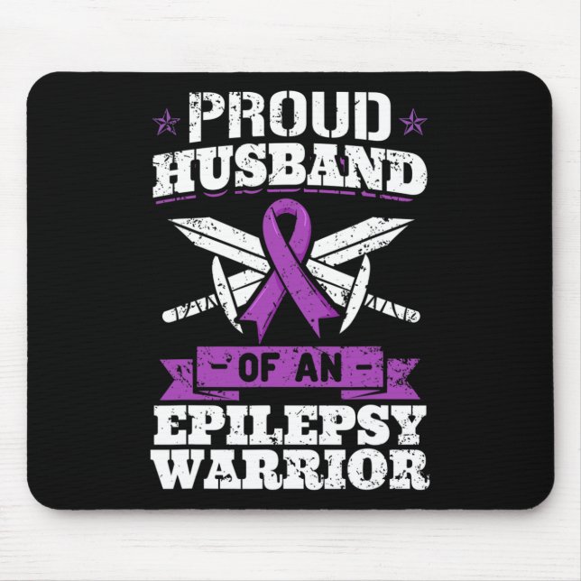 Mousepad Epilepsy Warrior Husband Epilépsia Distorção das C (Frente)
