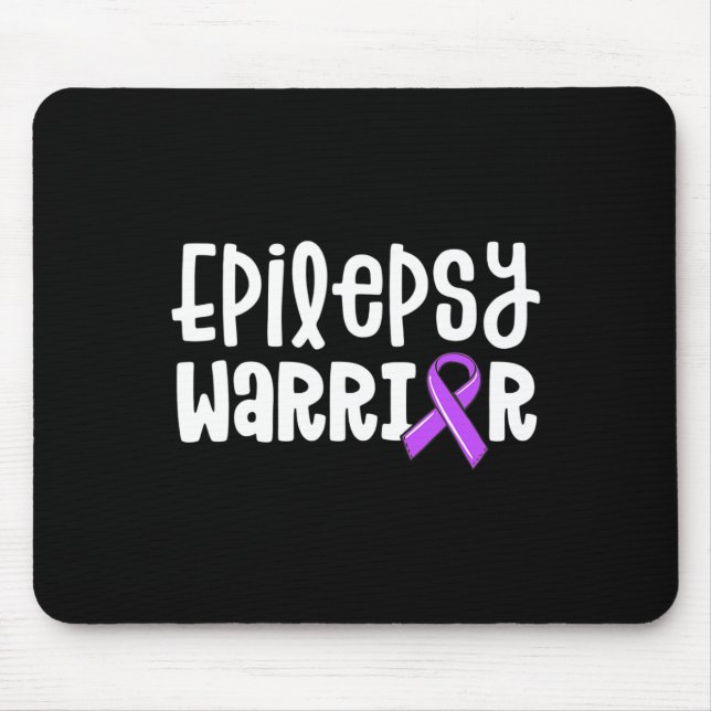Mousepad Epilepsy Warriors Kids Purple Ribbon Awarée (Frente)