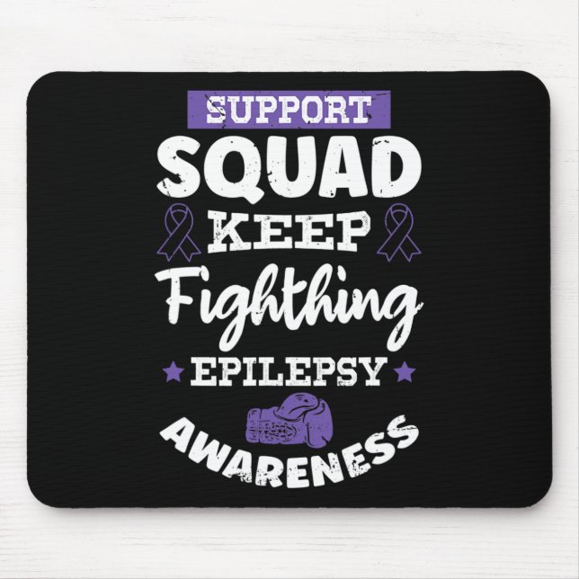 Mousepad Epiléptico Guerreiro e Epilepsia de Fita Roxa Awar (Frente)
