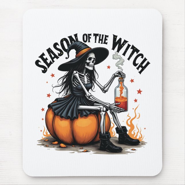 Mousepad Época Da Bruxa Spooky Hallowee Wtich (Frente)