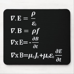 Mousepad equação de física maxwell