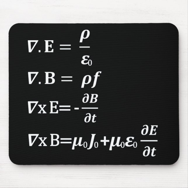 Mousepad equação de física maxwell (Frente)