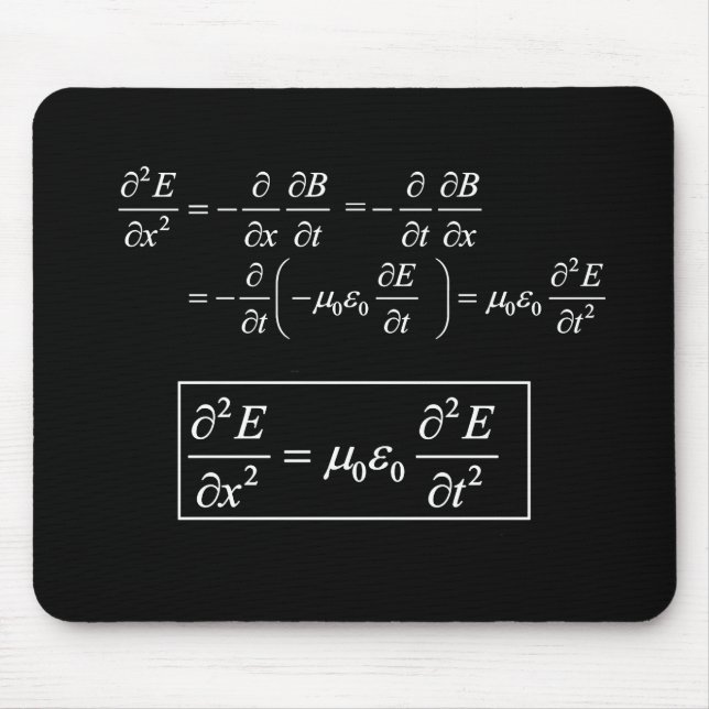 Mousepad equação de onda eletromagnética d'alembert (Frente)