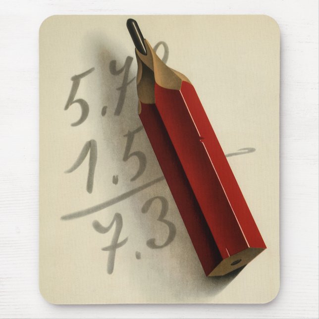 Mousepad Equação Matemática com Lápis Vermelho, Negócios Vi (Frente)