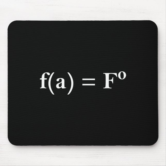 Mousepad Equação Matemática Fafo Piada Camisa Professor de  (Frente)