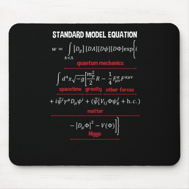 Mousepad Equação Modelo Padrão De Nerdy - Presente Para Fís (Frente)
