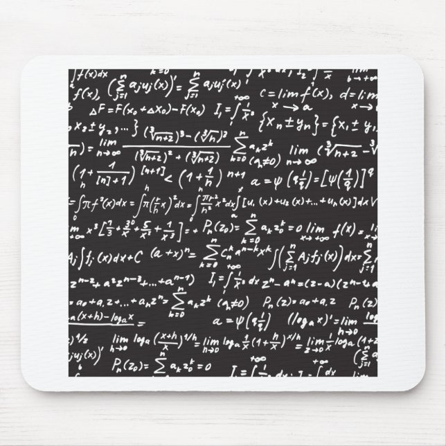 Mousepad Equações da matemática do quadro-negro (Frente)