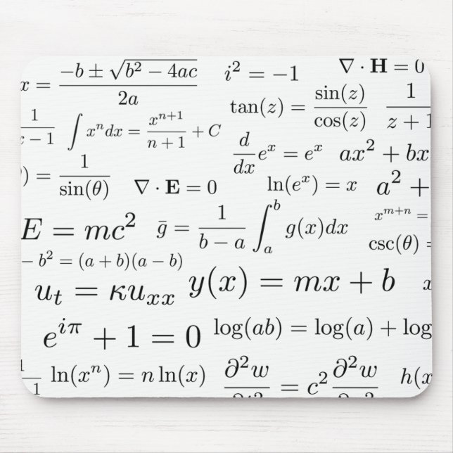 Mousepad Equações do tapete do rato da matemática e da (Frente)