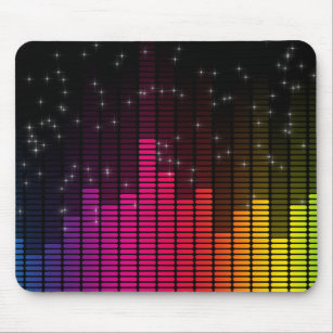 Mousepad Equalizador Disco acende volume de música
