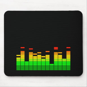 Mousepad Equalizador Vibes do Beat of DJ Music Graphic
