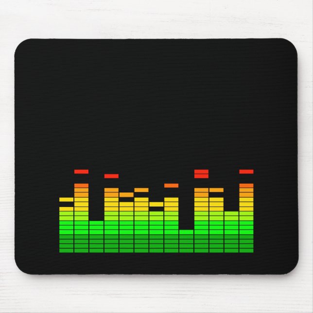 Mousepad Equalizador Vibes do Beat of DJ Music Graphic (Frente)