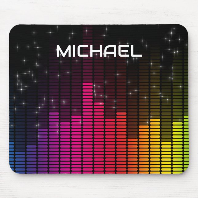 Mousepad Equalizer Disco Lights Music Volume Personalised (Frente)