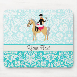 Mousepad Equestrian do damasco da cerceta