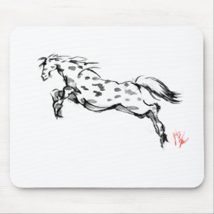 Mousepad Equestrian japonês do sumi da arte do cavalo