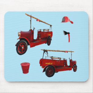 Mousepad Equipamento De Combate A Incêndios Vintage,