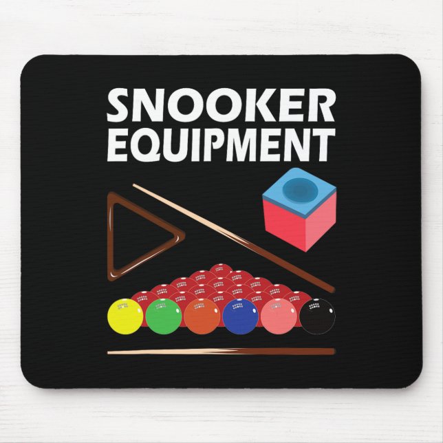 Mousepad Equipamento Snooker Billiards Jerseys Para Homens  (Frente)