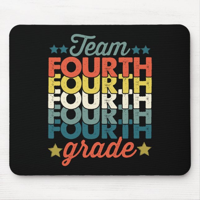 Mousepad Equipe 4º ano de volta às crianças de professores (Frente)