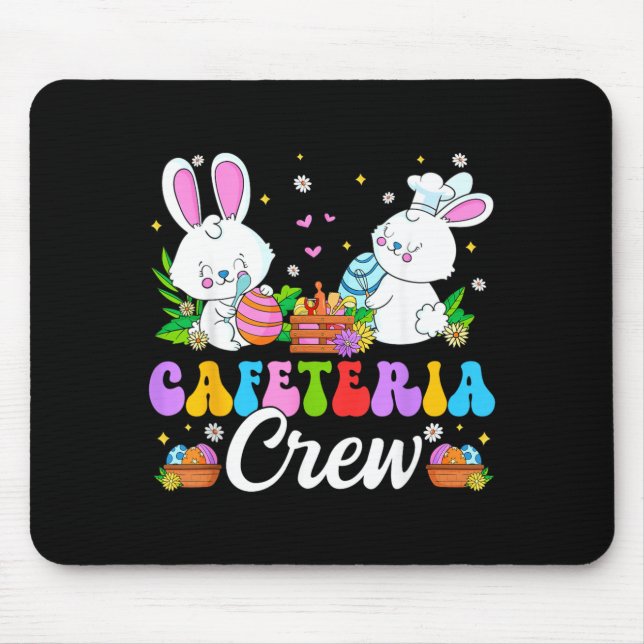 Mousepad Equipe da Cafeteria Senhora Bunny Almoço Feliz Dia (Frente)