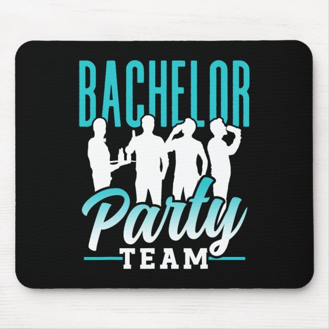 Mousepad Equipe da Festa de Despedida de Solteiro Noivo Noi (Frente)
