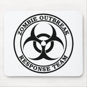 Mousepad Equipe da resposta da manifestação do zombi