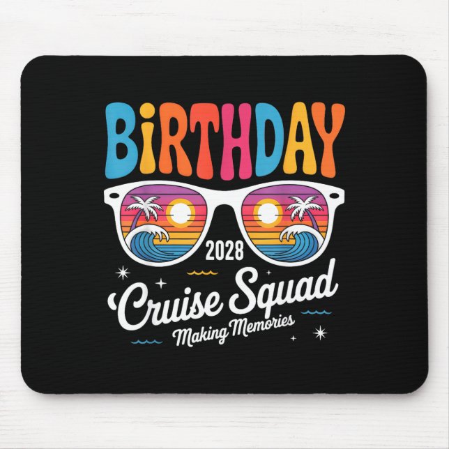 Mousepad Equipe da viagem de cruzeiro de aniversário de 202 (Frente)