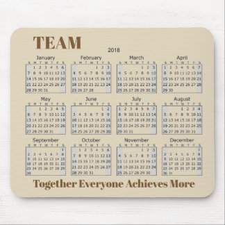 Mousepad EQUIPE de 2018 calendários