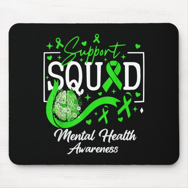 Mousepad Equipe de Apoio à Conscientização sobre Saúde Ment (Frente)