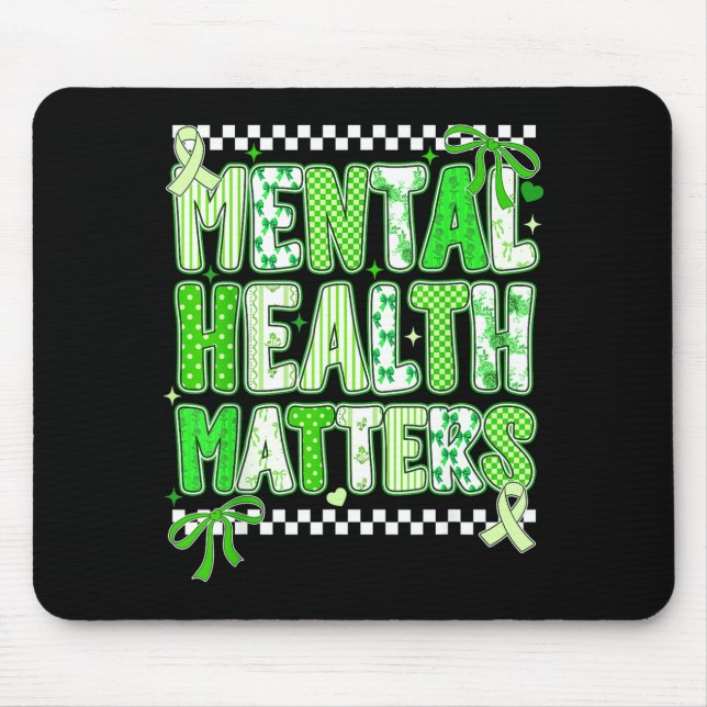 Mousepad Equipe de apoio à saúde mental pré-preparatória mo (Frente)