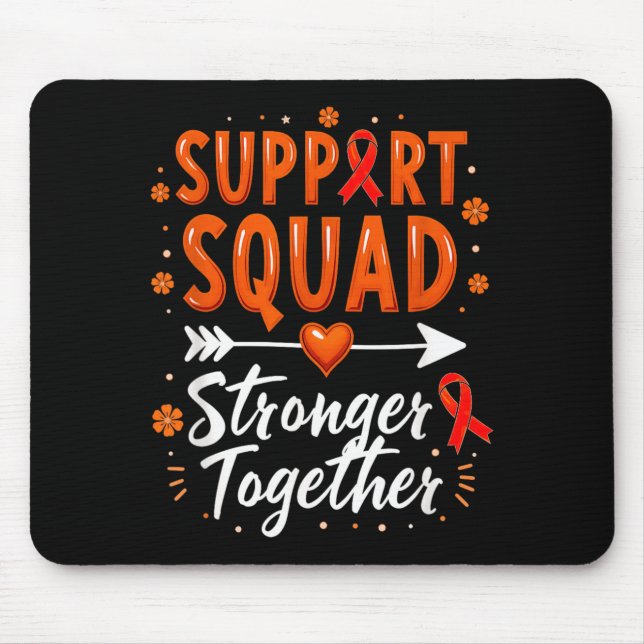 Mousepad Equipe de Apoio Conscientização sobre Leucemia Mie (Frente)