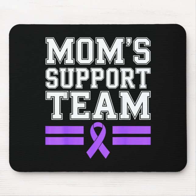 Mousepad Equipe de apoio da mamãe família consciente do lúp (Frente)