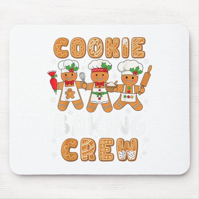 Mousepad Equipe de Assar Biscoitos Natal Divertido Amantes  (Frente)