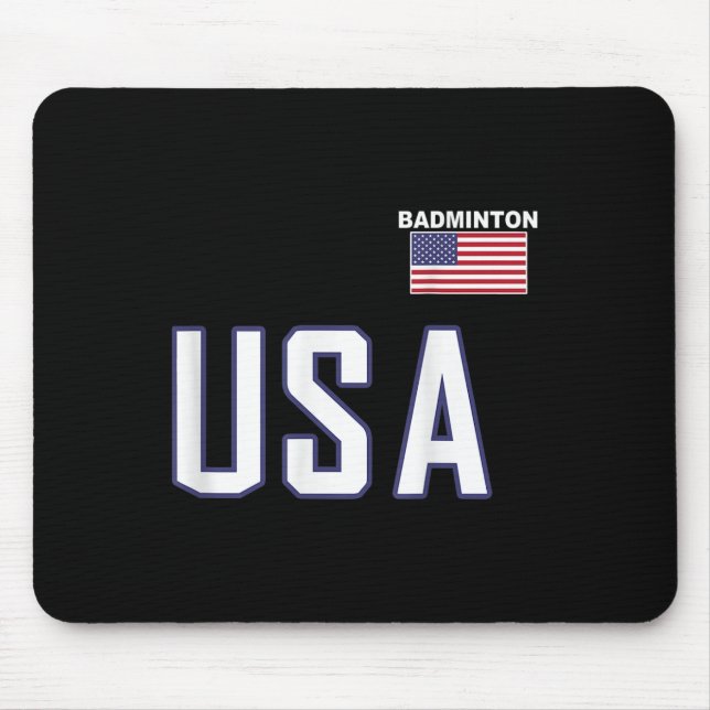 Mousepad Equipe de Badminton da Bandeira dos EUA Equipament (Frente)