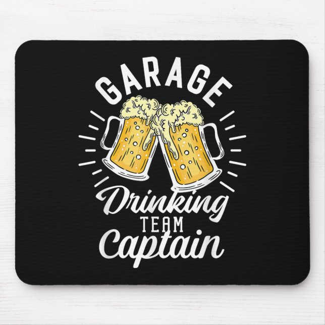 Mousepad Equipe de Bebendo de Garagem Capitão Funny Beer Be (Frente)