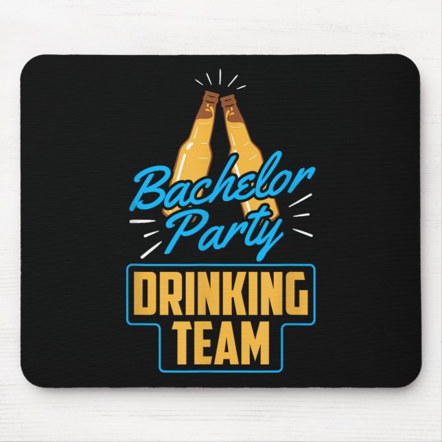 Mousepad Equipe de Bebida da Festa de Despedida de Solteiro (Frente)