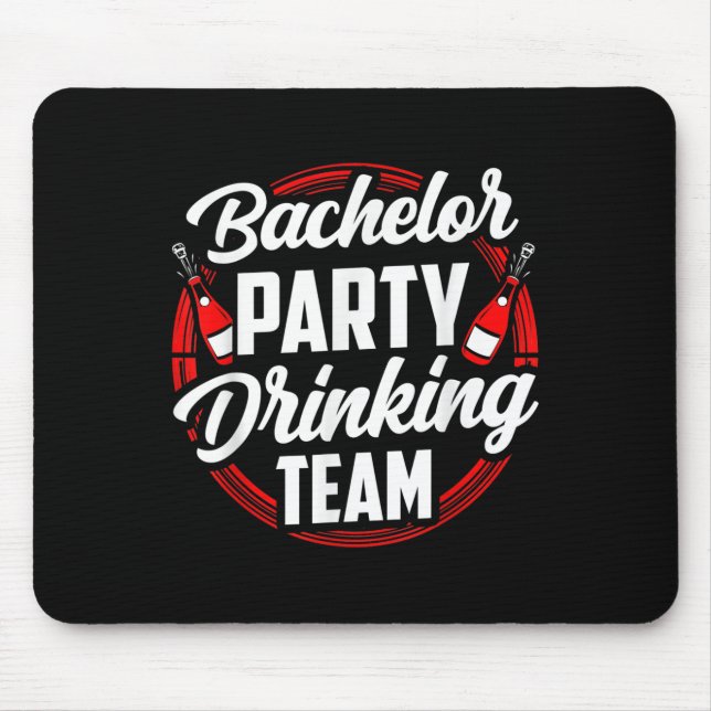 Mousepad Equipe de Bebida da Festa de Despedida de Solteiro (Frente)