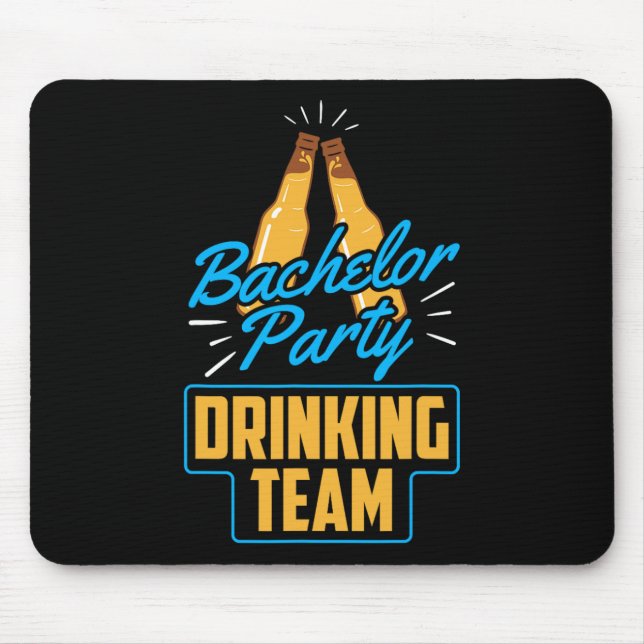 Mousepad Equipe de Bebida da Festa de Despedida de Solteiro (Frente)