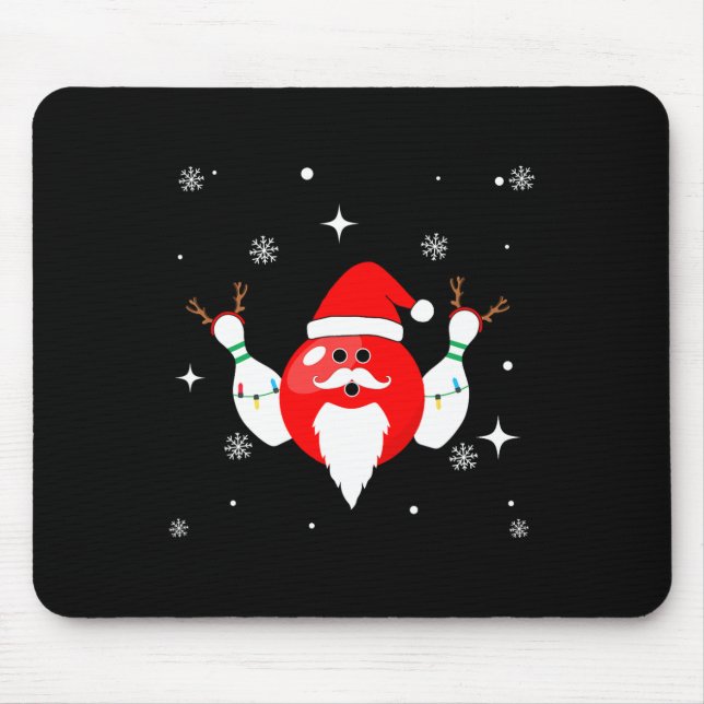 Mousepad Equipe De Boliches De Boliches De Natal No Ho (Frente)