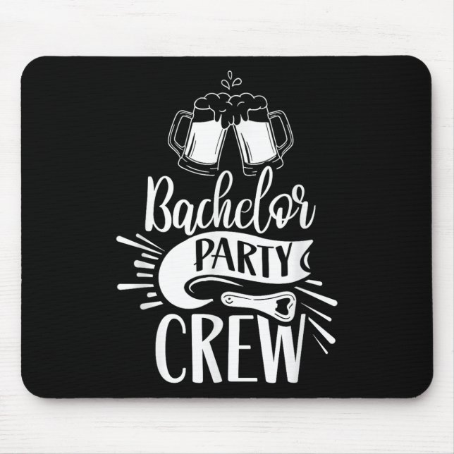 Mousepad Equipe de despedida de solteiro do noivo da noiva  (Frente)